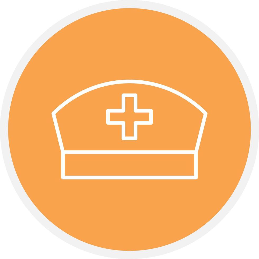 Nurse Cap Line Circle vector