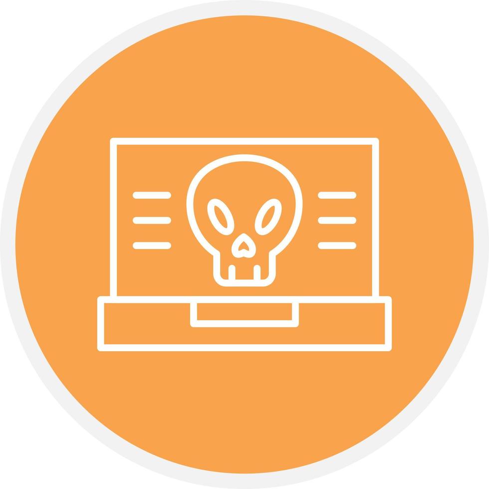 Cyber Attack  Line Circle vector