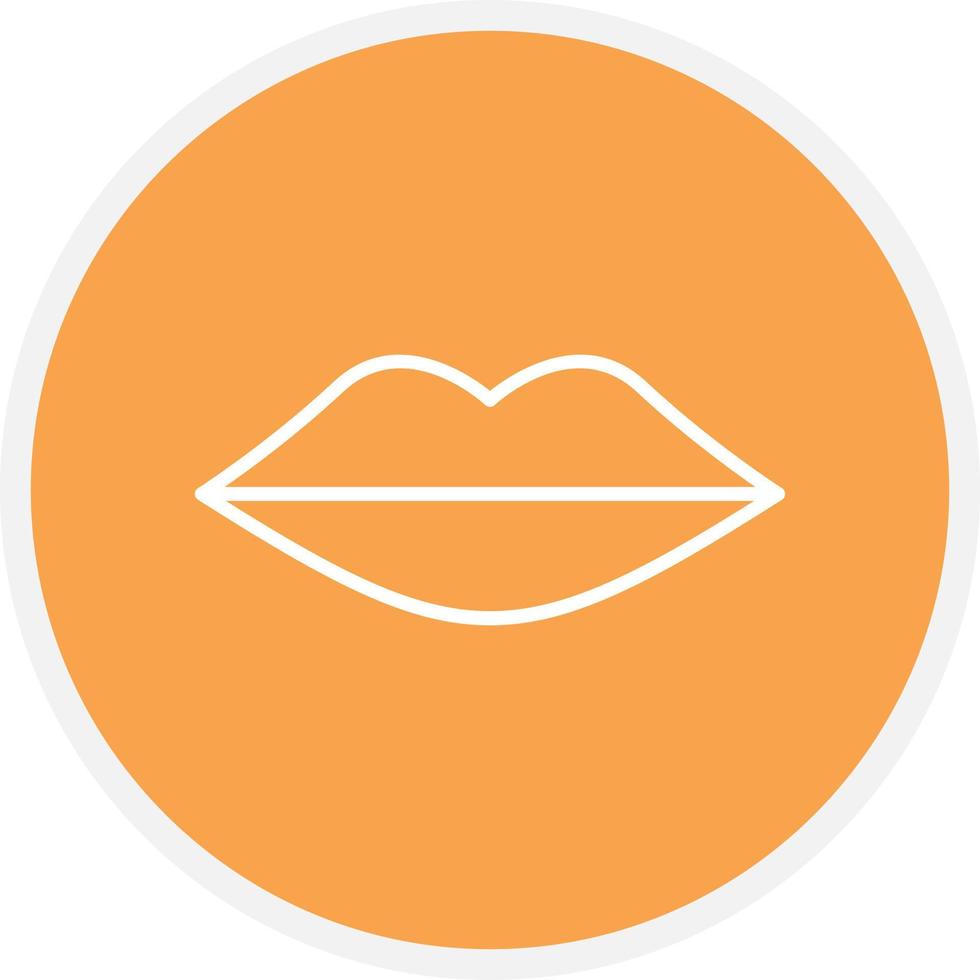 Lips Line Circle vector
