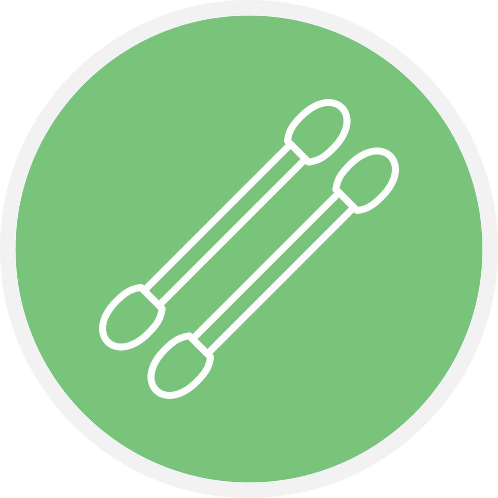 Cotton Bud Line Circle vector