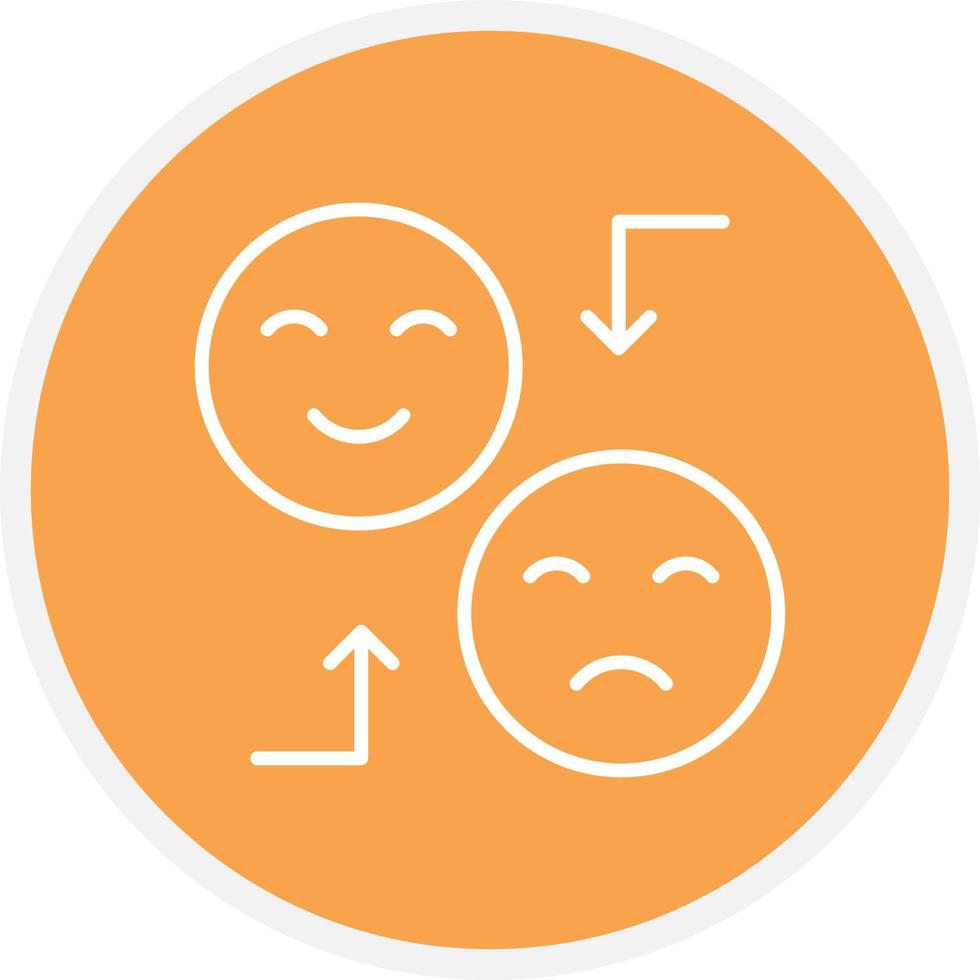 Emotion Line Circle vector