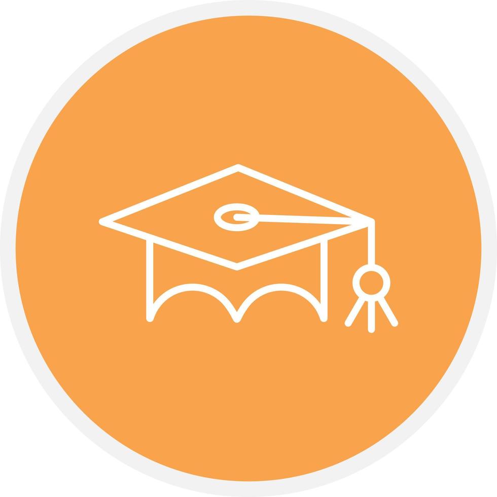 Mortarboard Line Circle vector