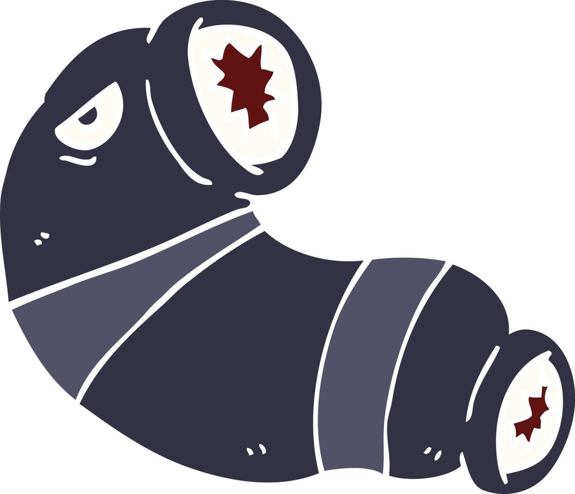 cartoon doodle monster leech vector