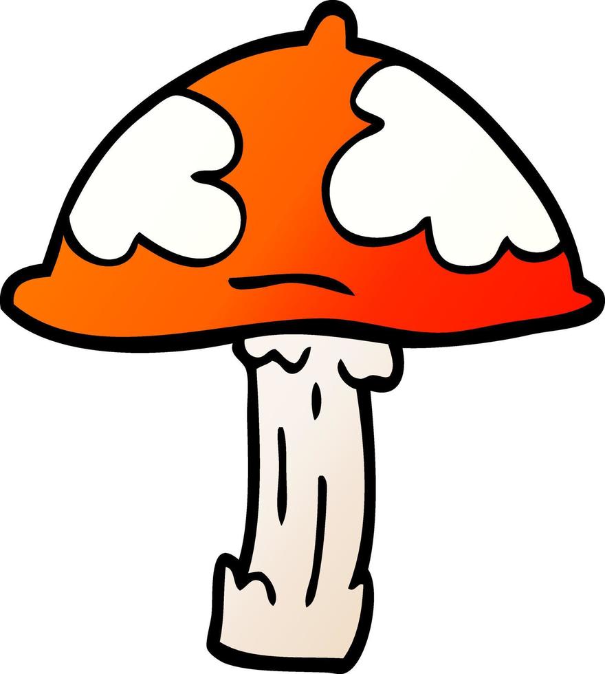 cartoon doodle poisonous toadstool vector
