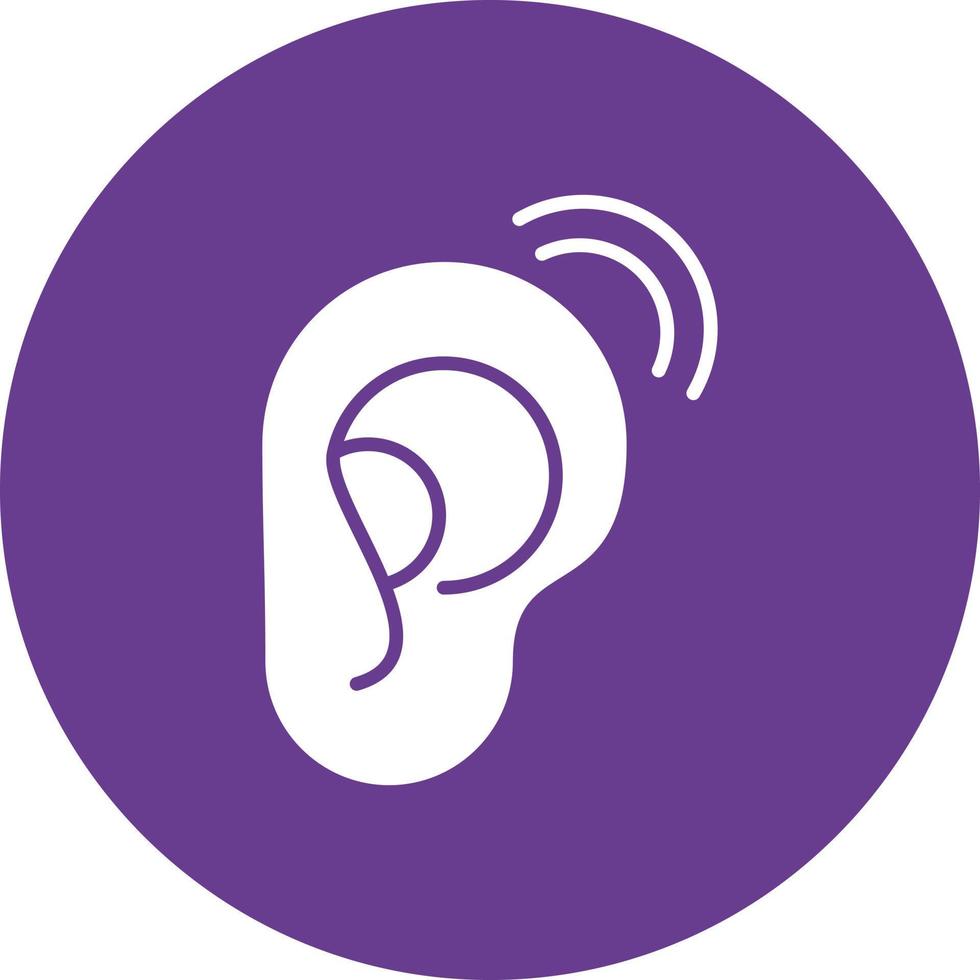 Hearing Glyph Circle Multicolor vector