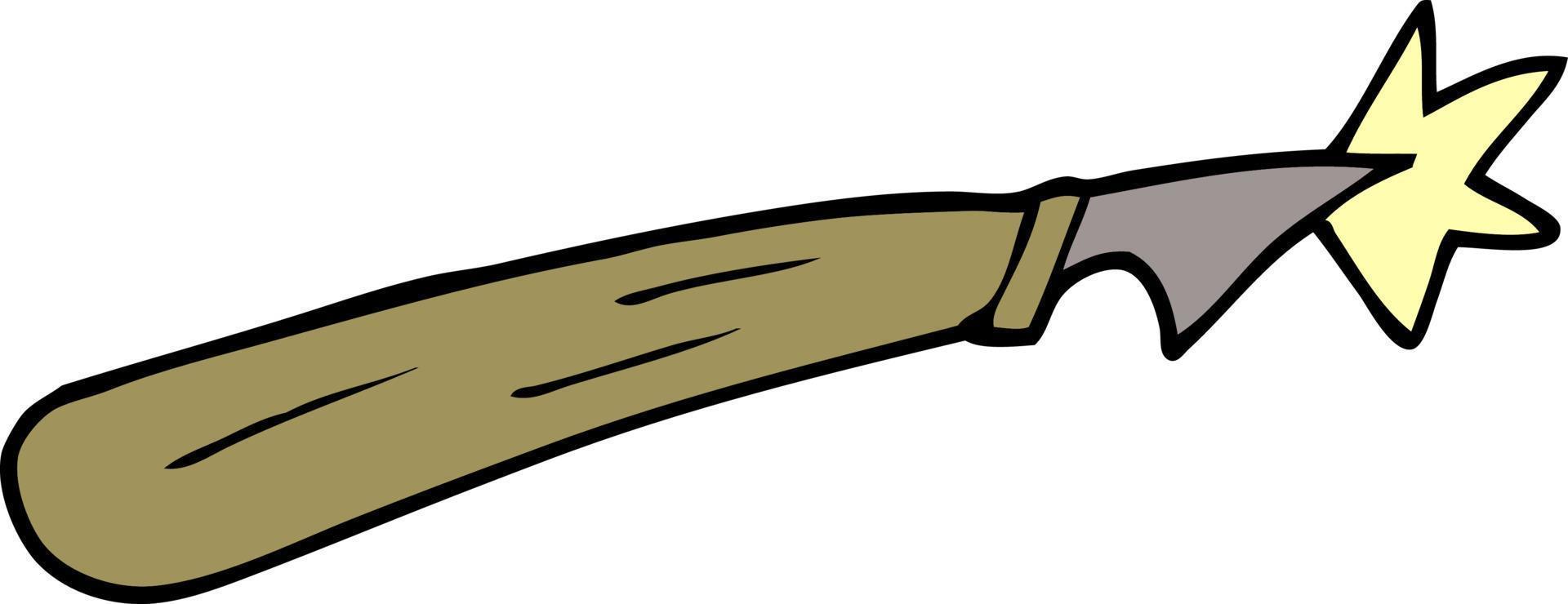 cartoon doodle craft knife vector
