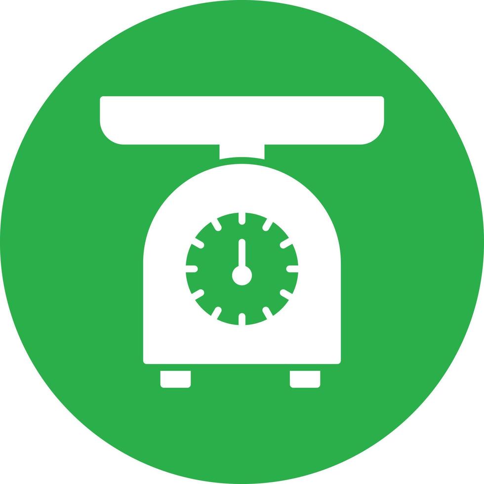 Kitchen Scale Glyph Circle Multicolor vector