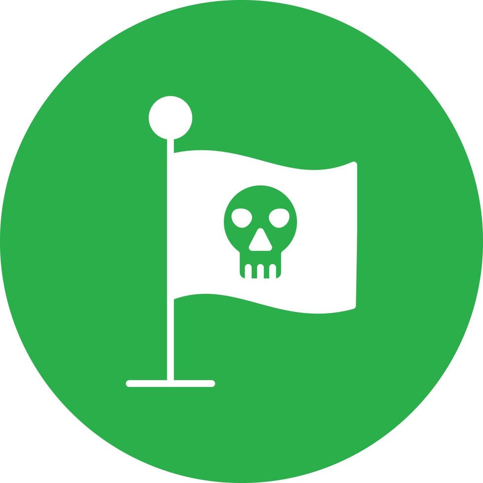 Pirate Flag Glyph Circle Multicolor vector