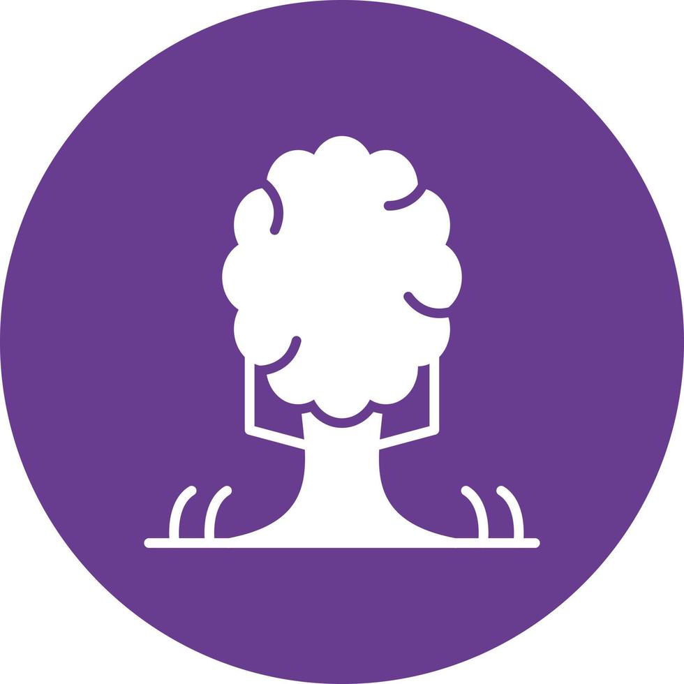 Tree Glyph Circle Multicolor vector