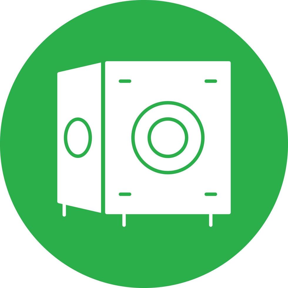 Cajon Glyph Circle Multicolor vector