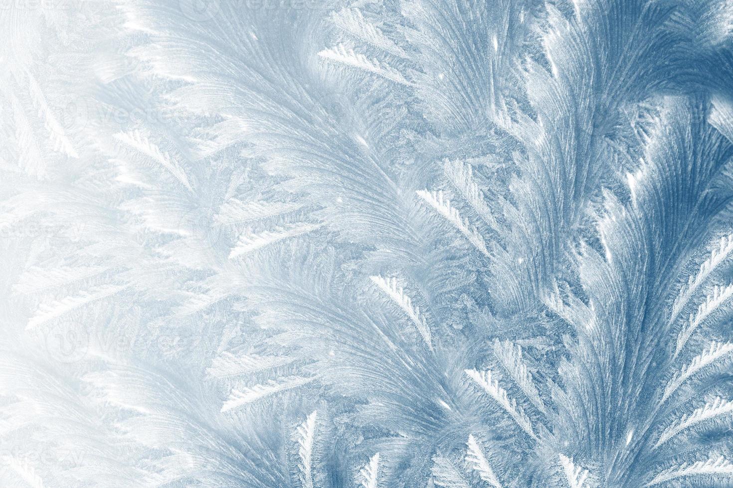 Abstract ice frost natural background with hoarfrost crystals. photo