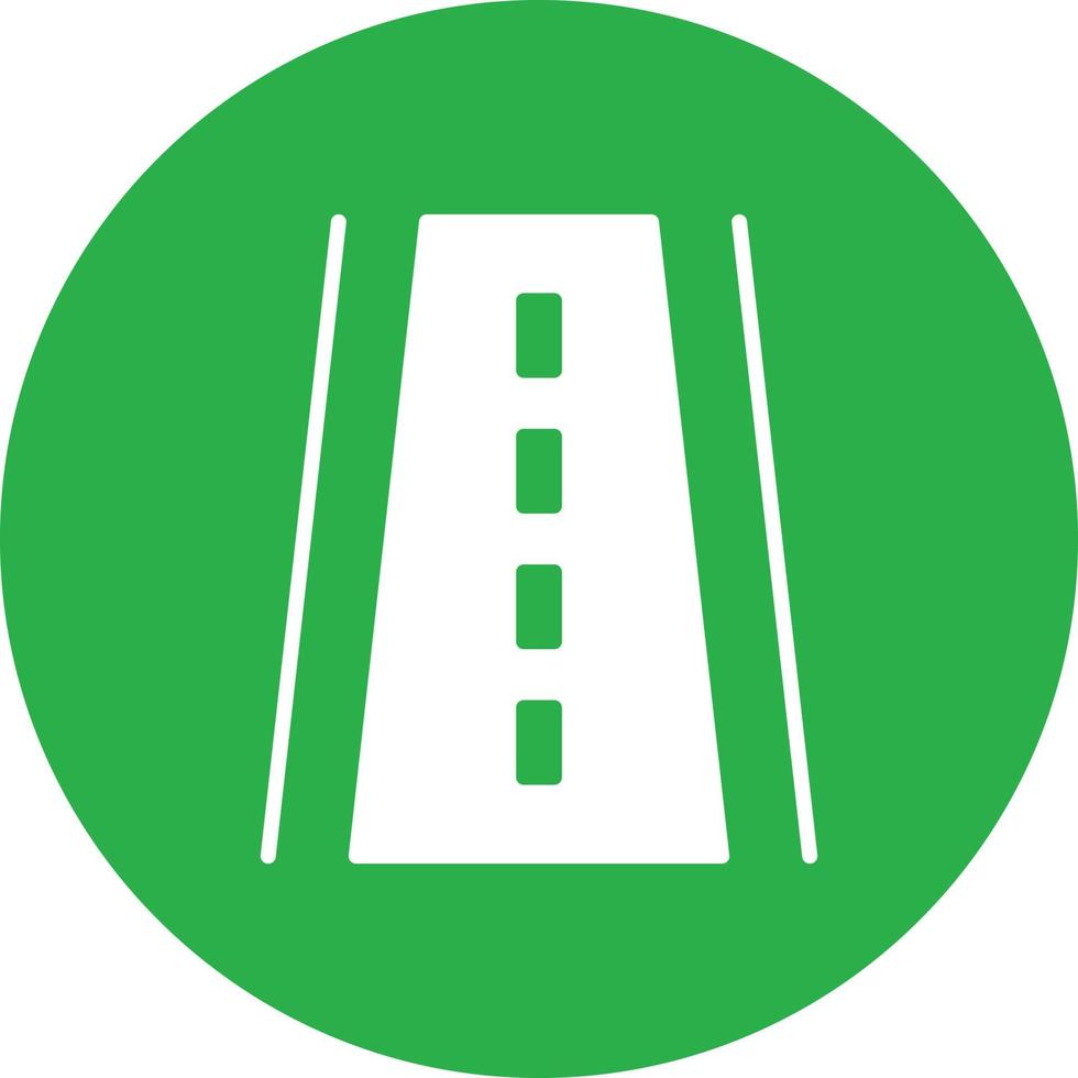 Runway Glyph Circle Multicolor vector