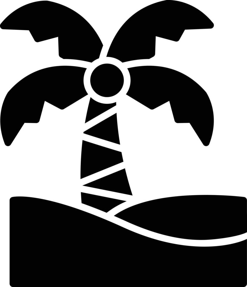 Palm Tree Glyph Icon vector