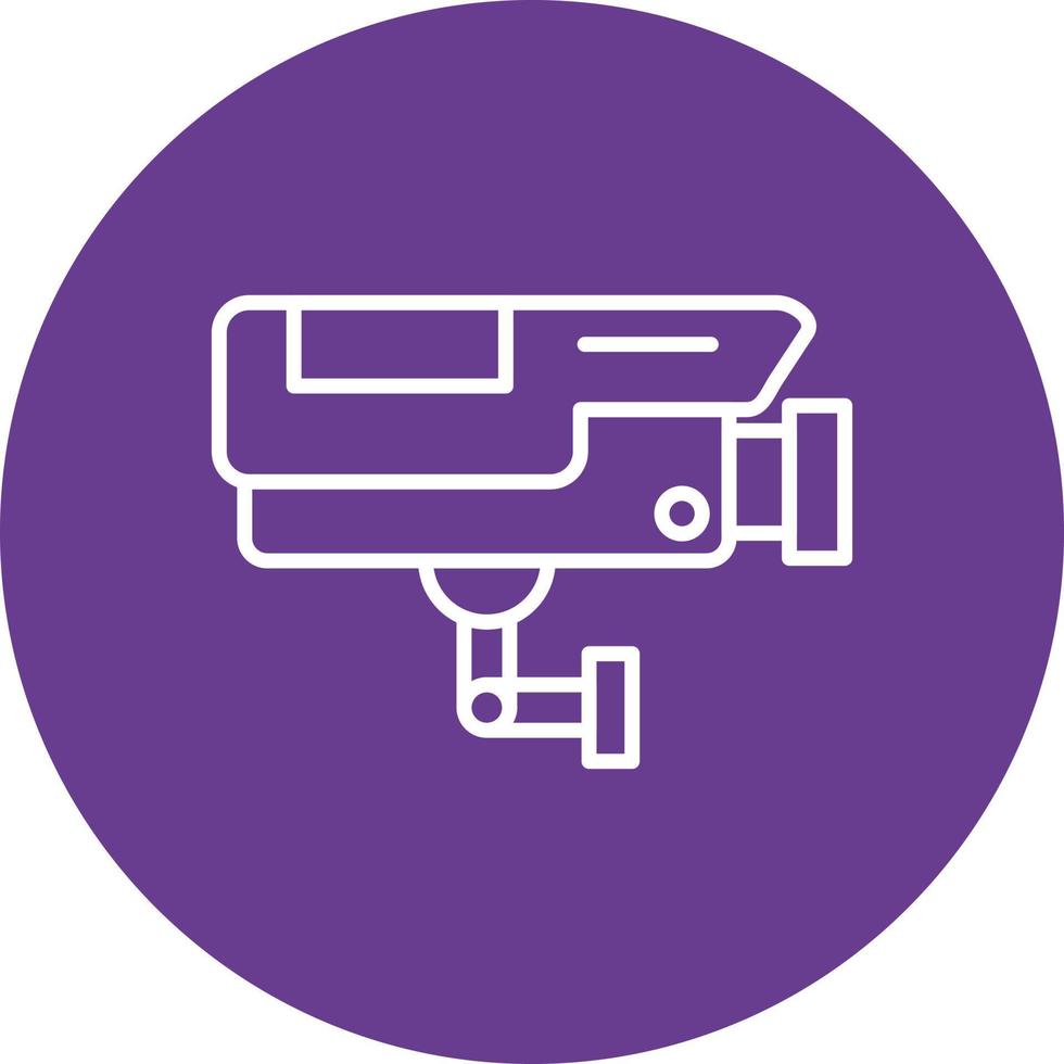 Cctv Line Circle Multicolor vector