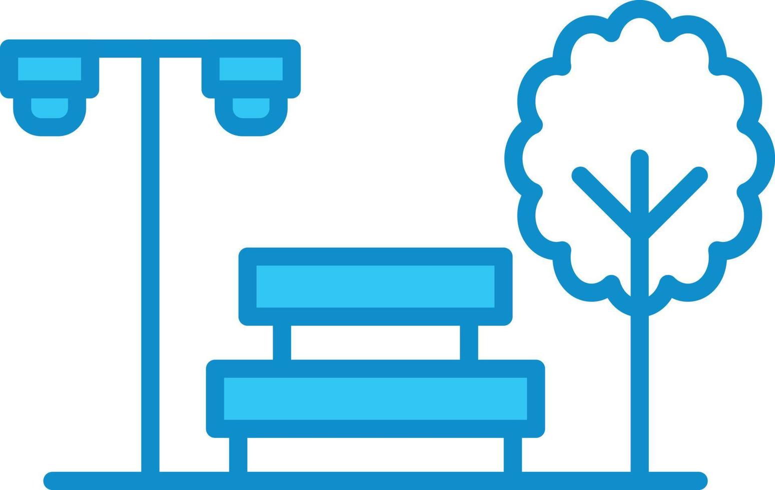 Park Line Filled Blue vector