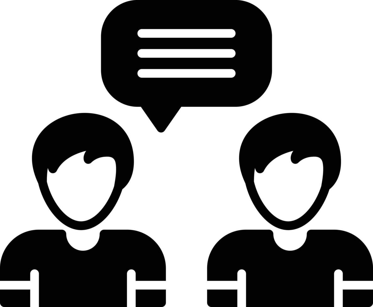 Conversation Glyph Icon vector