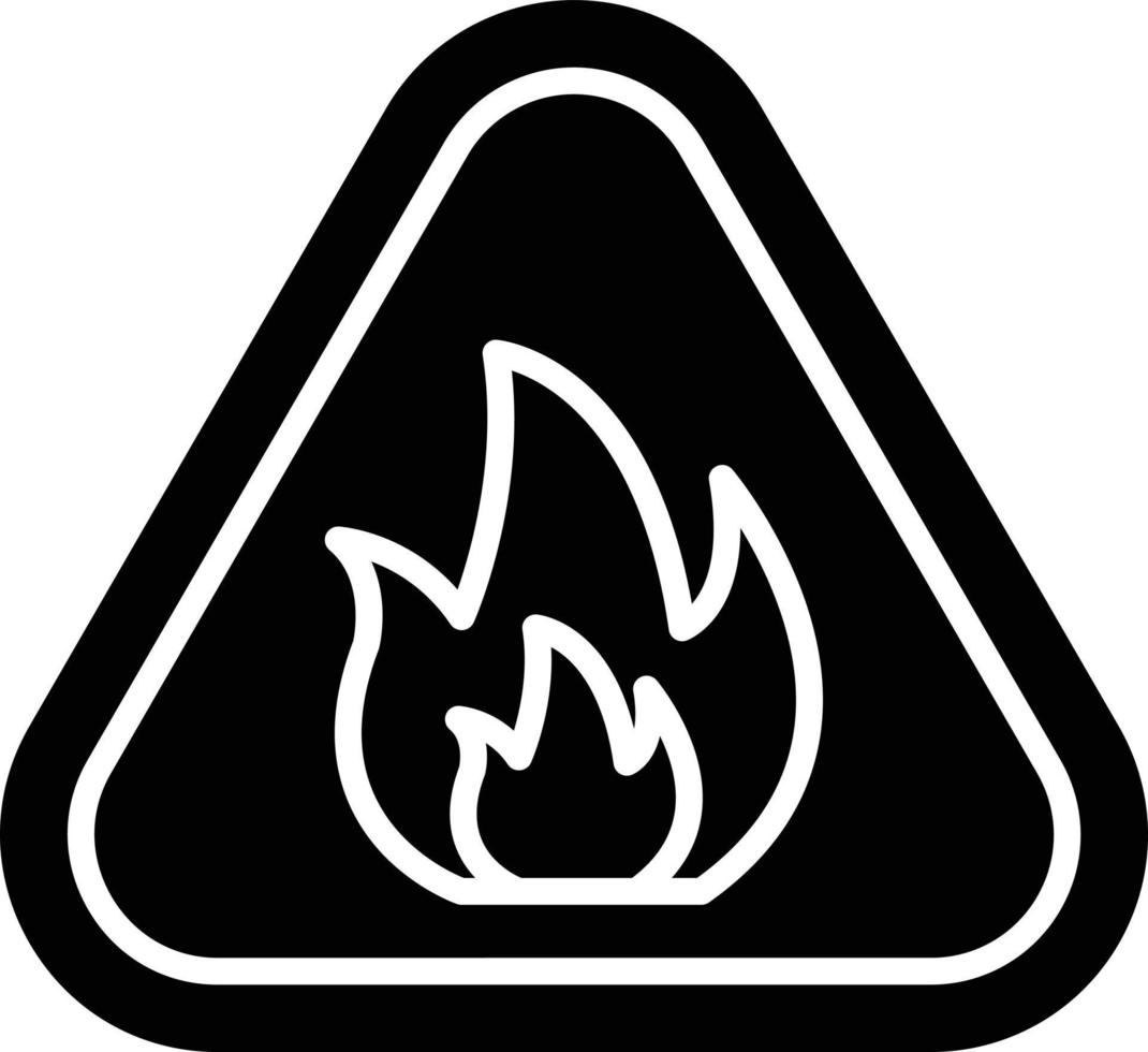 icono de glifo de fuego vector