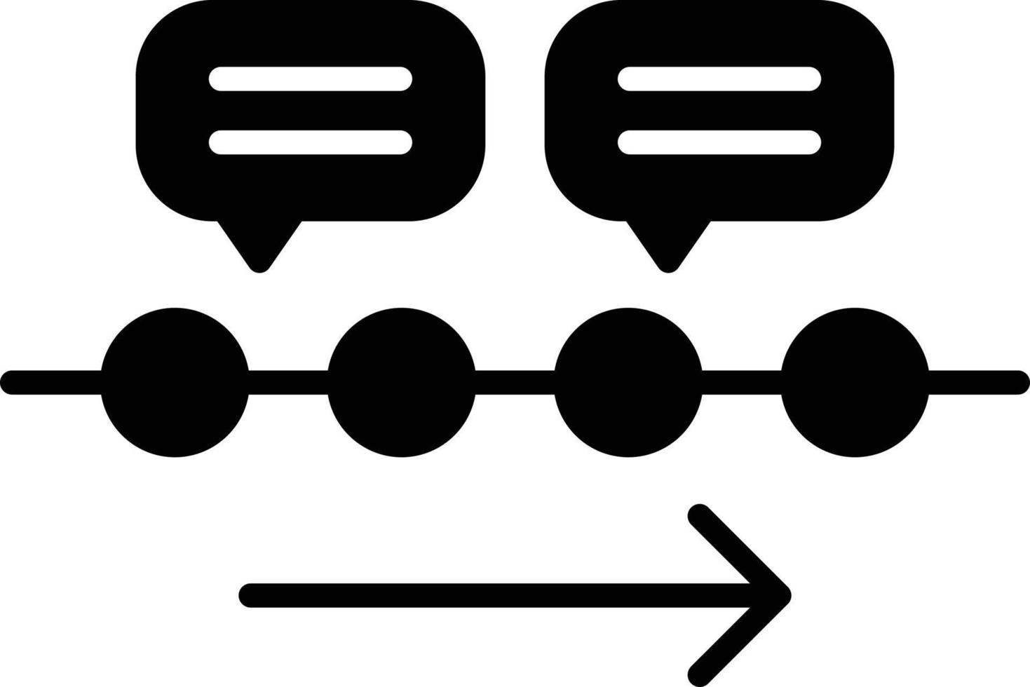 Timeline Glyph Icon vector