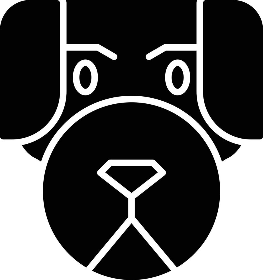 icono de glifo de perro vector