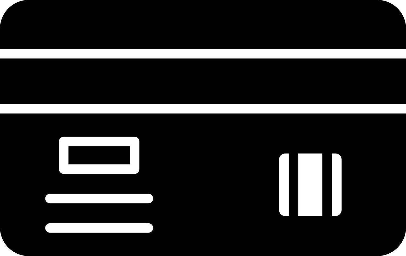 Credit Card Glyph Icon vector