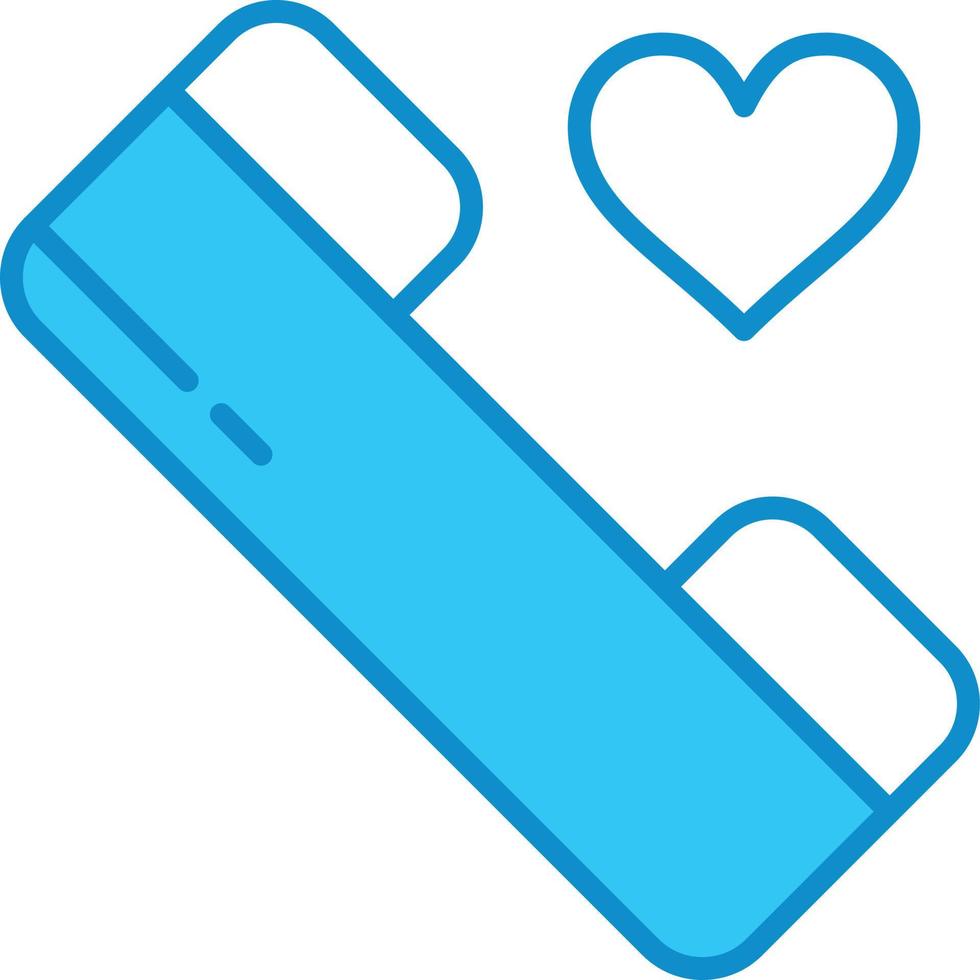 Hotline Line Filled Blue vector
