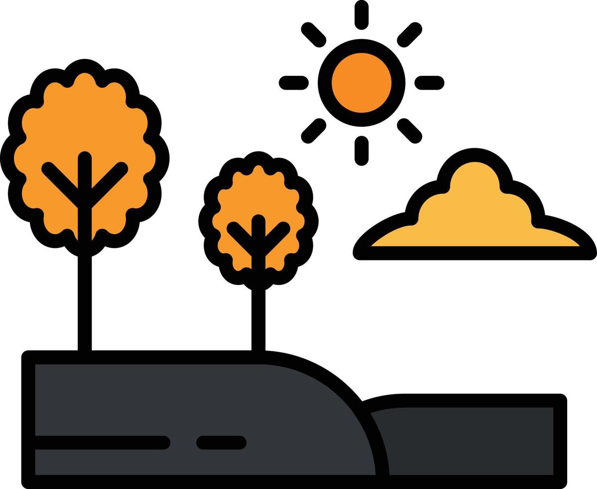 Autumn Line Filled vector