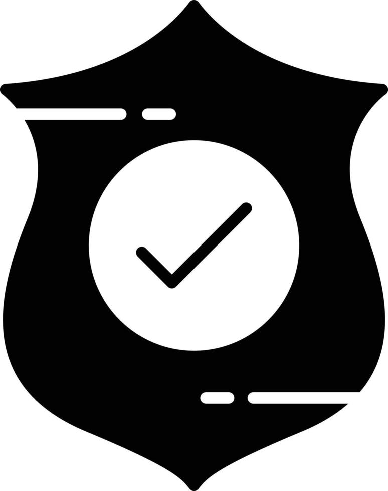 Shield Glyph Icon vector