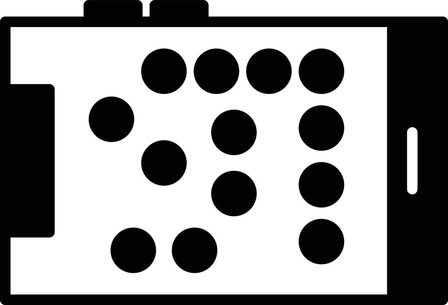 icono de glifo braille vector