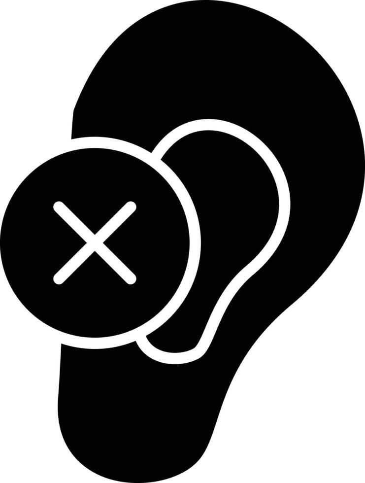 Deaf Glyph Icon vector