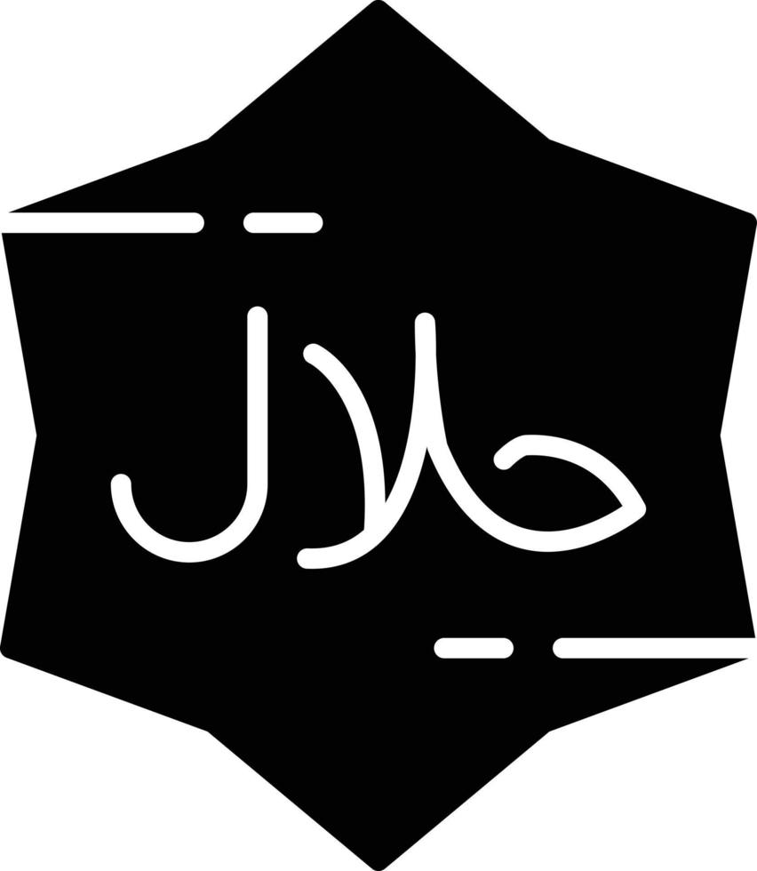 Halal Glyph Icon vector