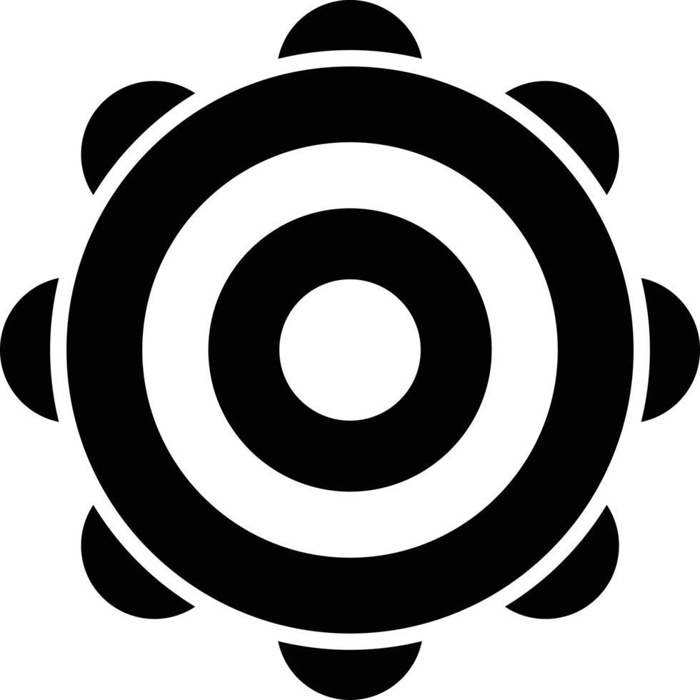 Tambourine Glyph Icon vector