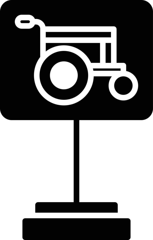 icono de glifo de estacionamiento vector