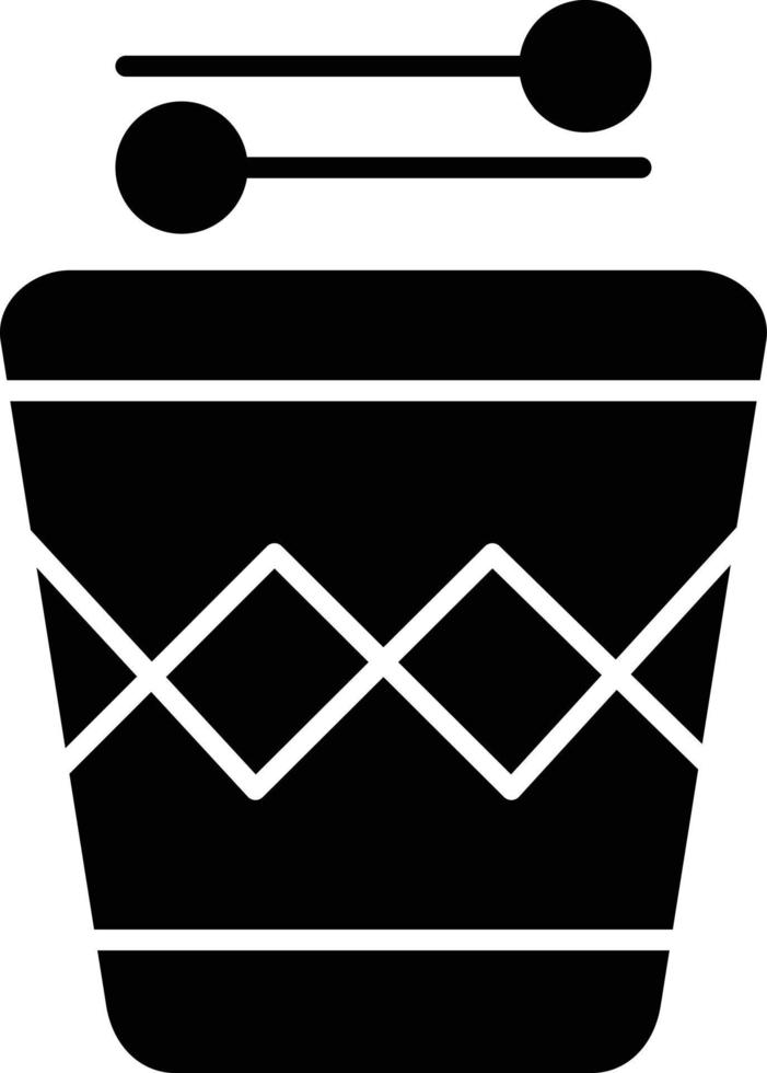 Drum Glyph Icon vector