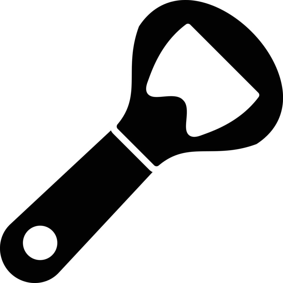 Bottle Opener Glyph Icon vector