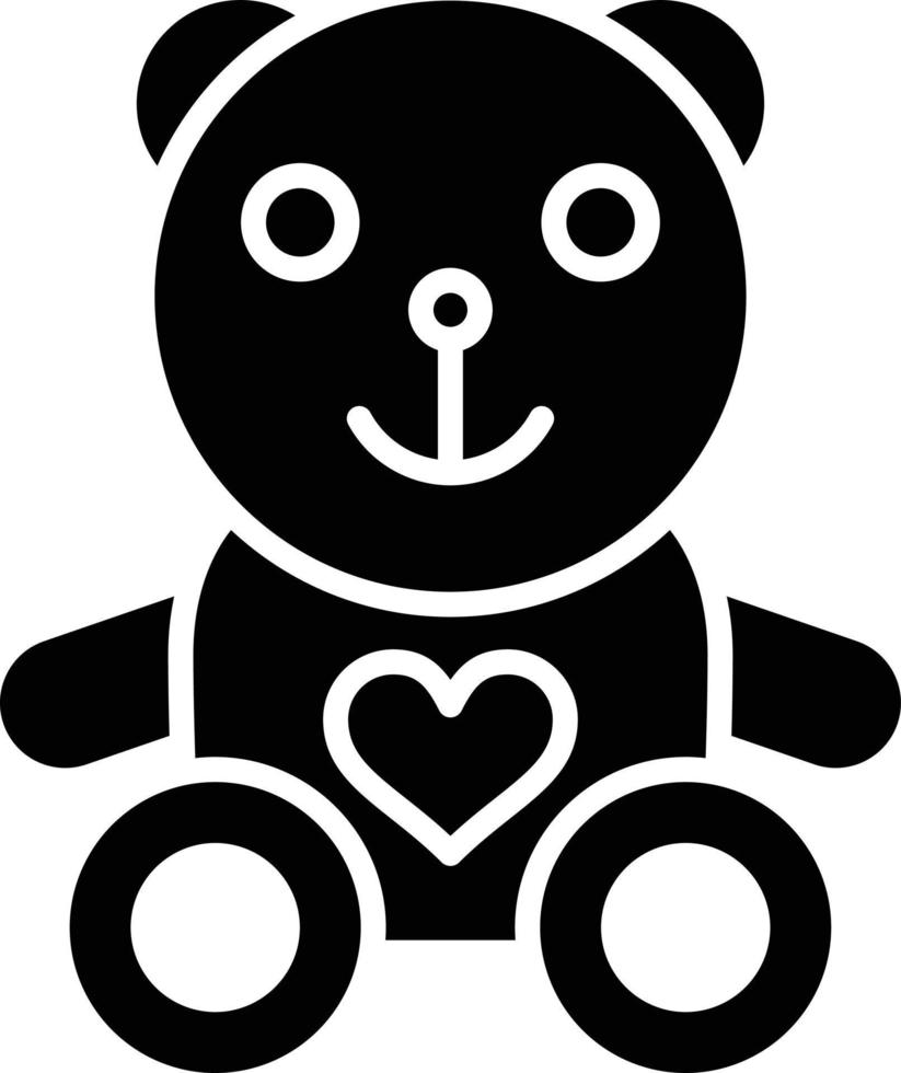 Teddy Bear Glyph Icon vector