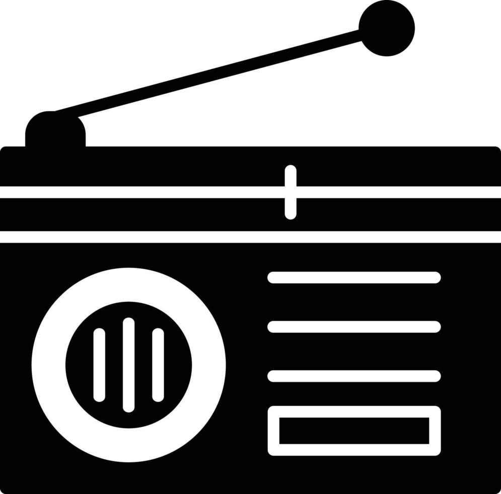 Radio Glyph Icon vector