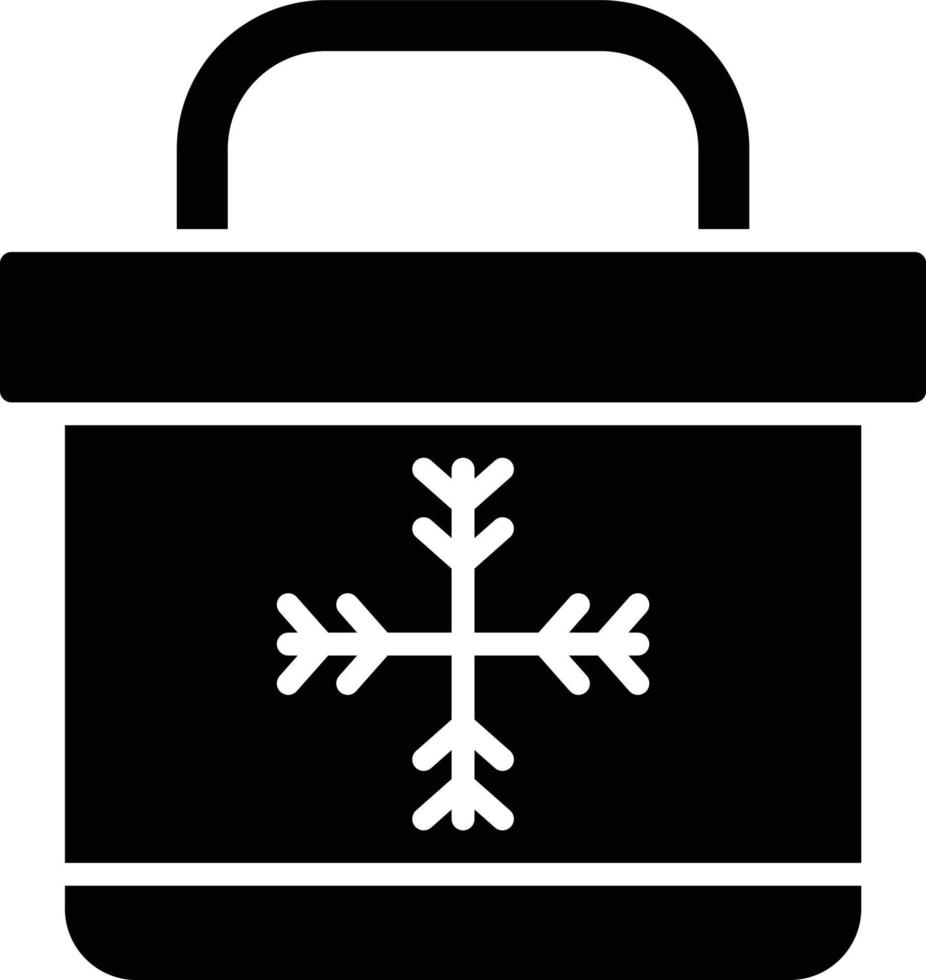 Portable Fridge Glyph Icon vector