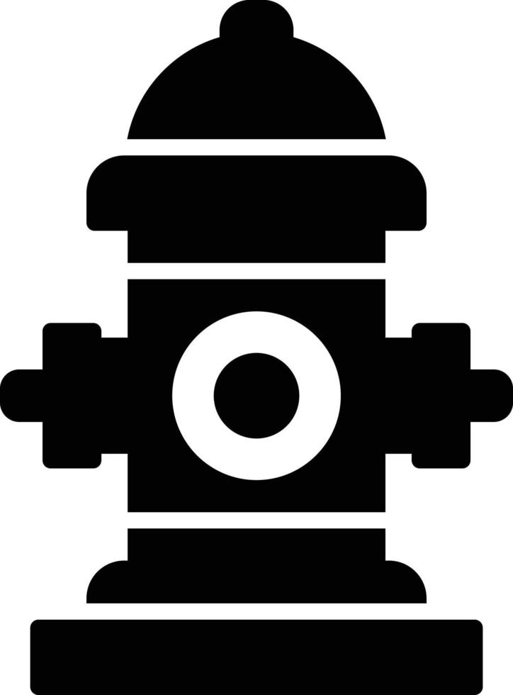 Fire Hydrant Glyph Icon vector