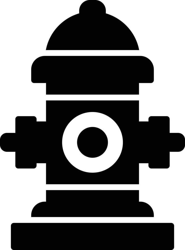 Fire Hydrant Glyph Icon vector