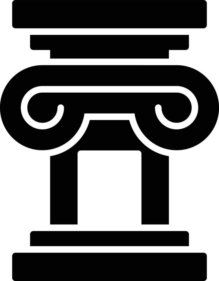 icono de glifo de columna vector