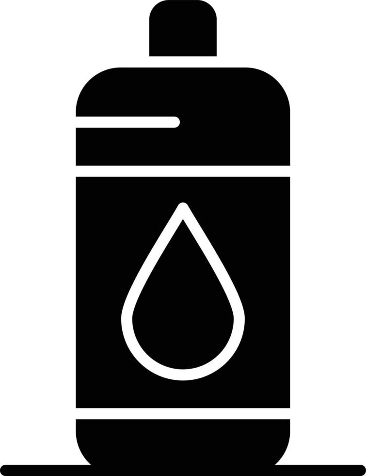 icono de glifo de botella de agua vector