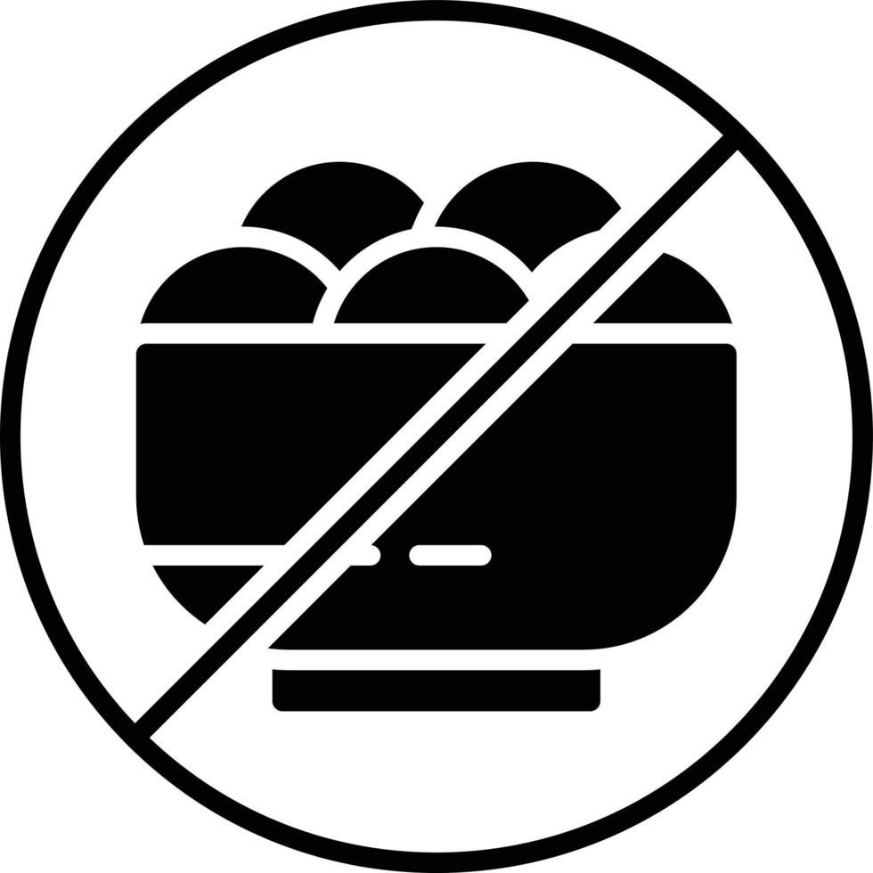 No Food Glyph Icon vector
