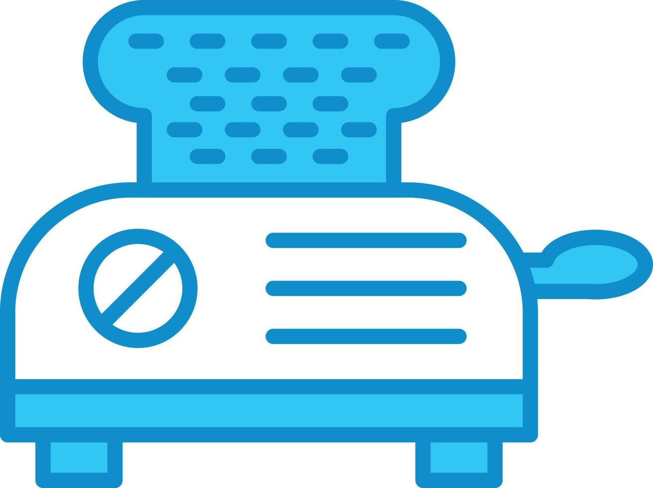 Toaster Line Filled Blue vector