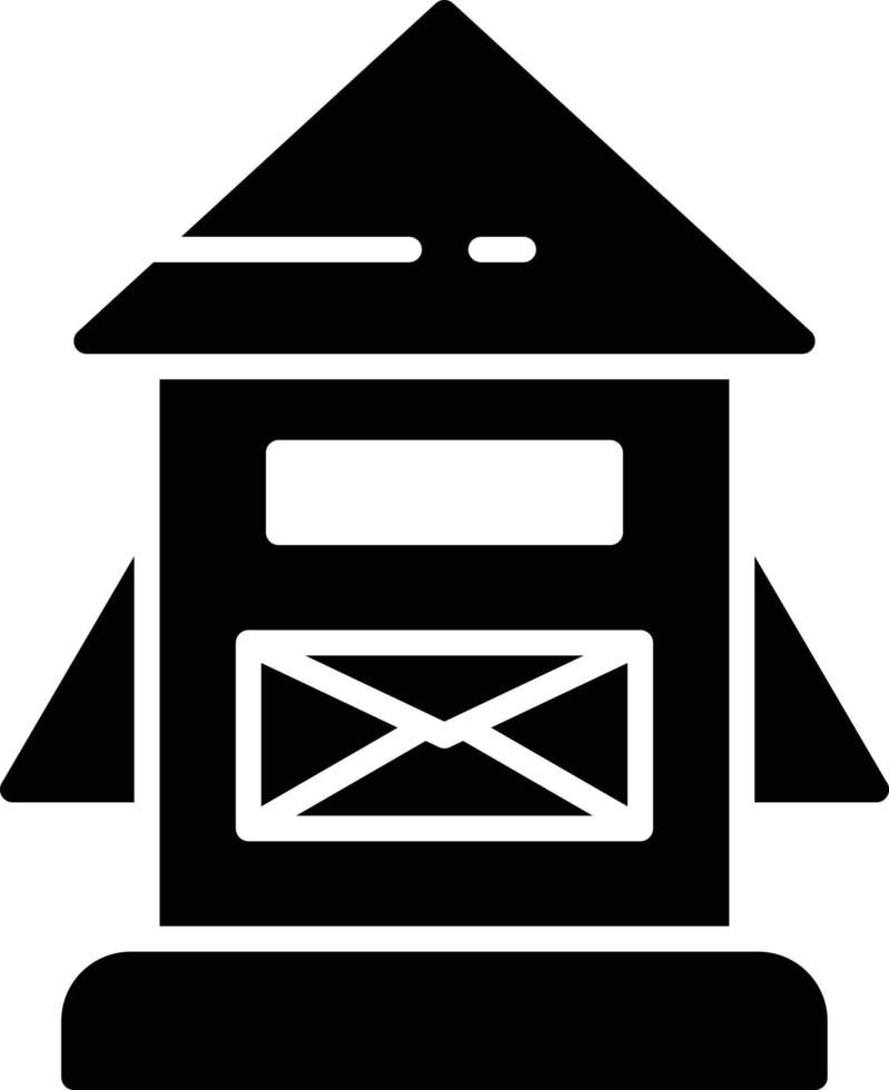 icono de glifo de buzón de correo vector