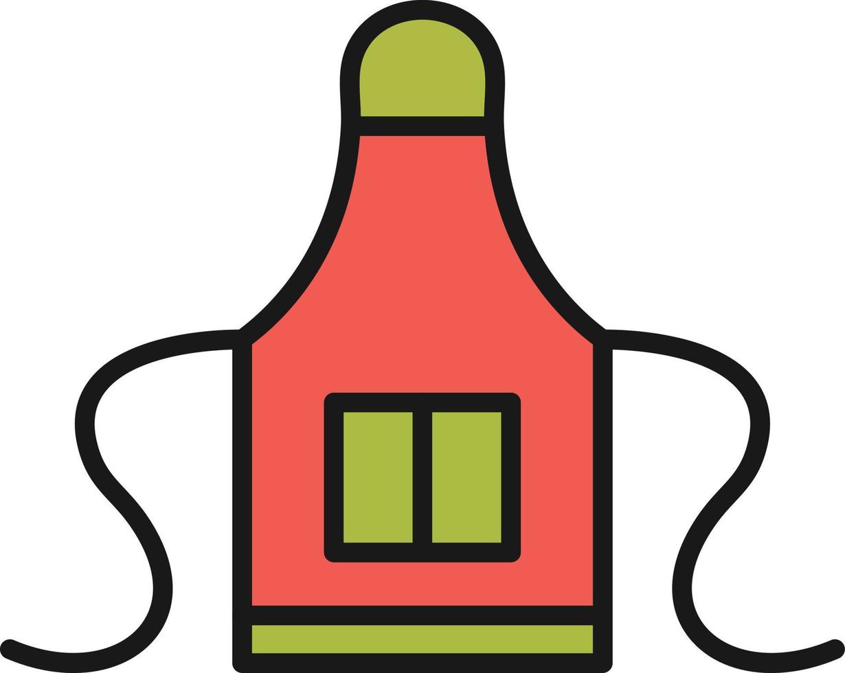 Apron Line Filled vector