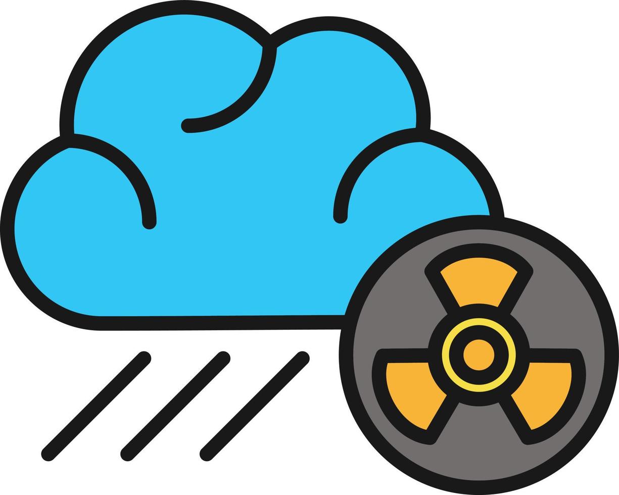 Acid Rain Line Filled vector