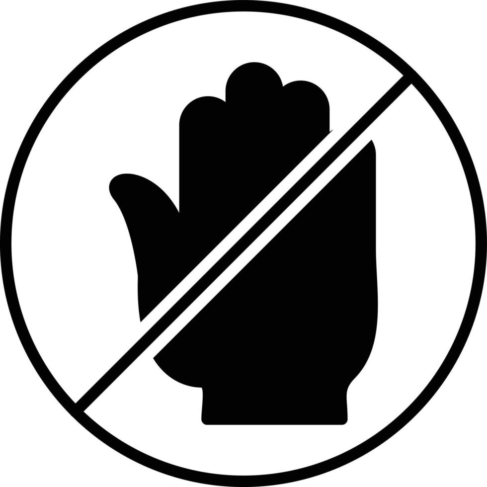 No Passing Glyph Icon vector