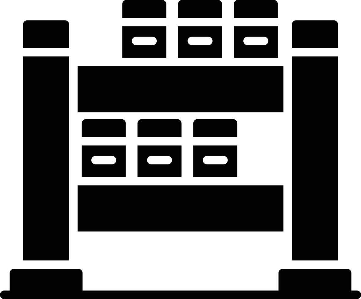 Shelving Glyph Icon vector