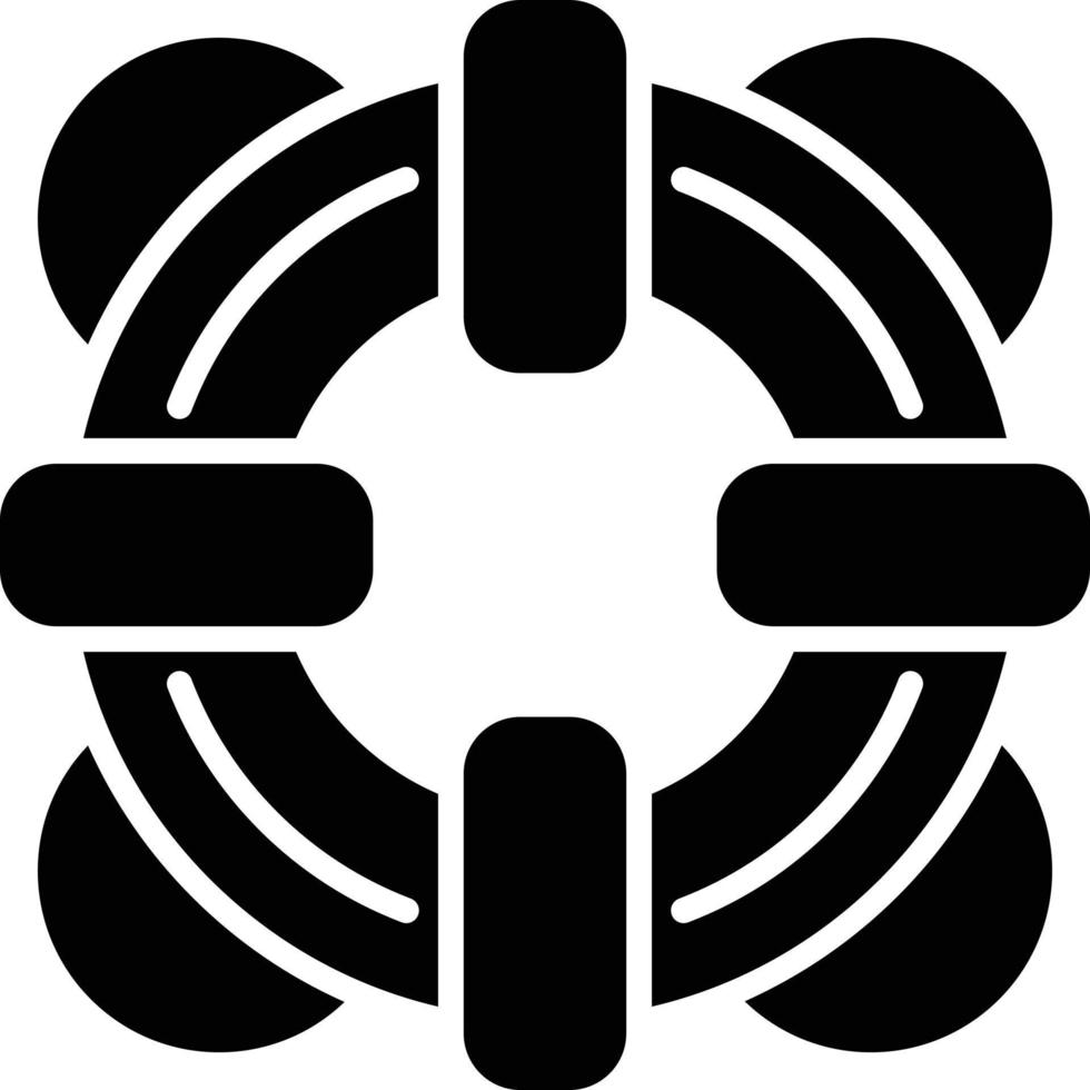 Lifebuoy Glyph Icon vector