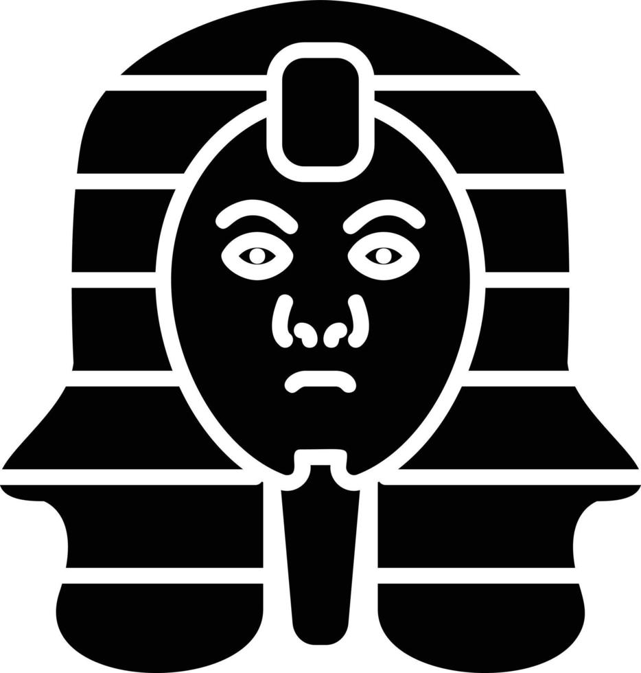 Pharaoh Glyph Icon vector
